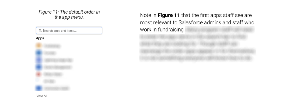 staff survey report, app menu