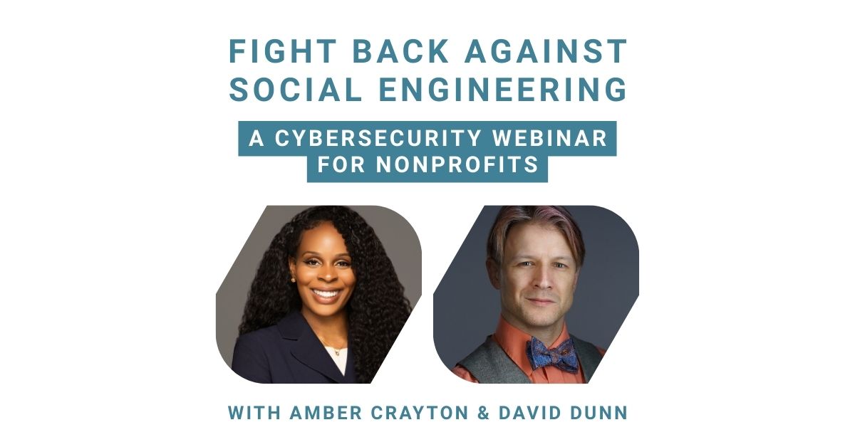 cybersecurity for nonprofits, webinar, digital security, secure your staff, tech for good
