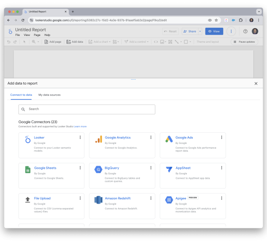 Looker Studio, Looker Studio data source, data